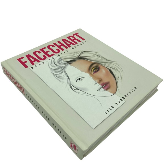 Facechart Drawing With Makeup Liza Kondrevich Hardcover Cosmetology Book - Picture 2 of 14